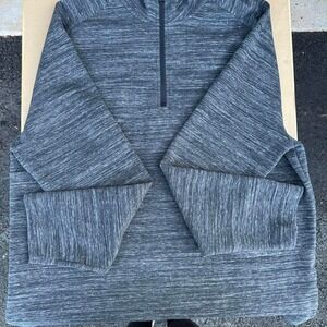 Men's Banana Republic Qtr Zip Pullover heathered Gray‎ Size XL